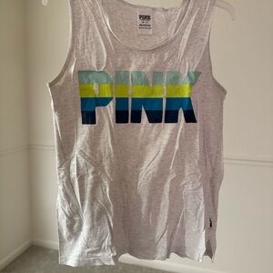 PINK Victoria's Secret Light Gray muscle tank top